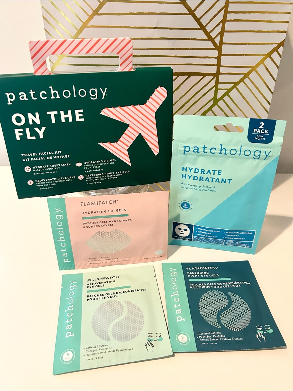 Patchology On The Fly Travel Facial Kit – 5 Treatments – New & Sealed